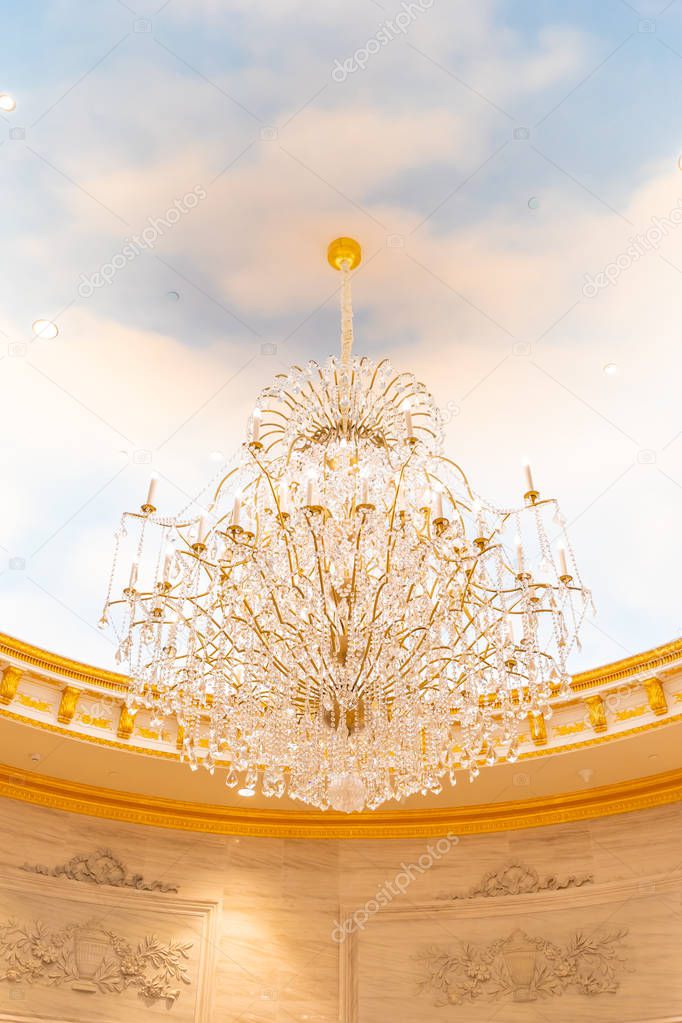 Beautiful luxury electric ceiling light lamp decoration interior of room