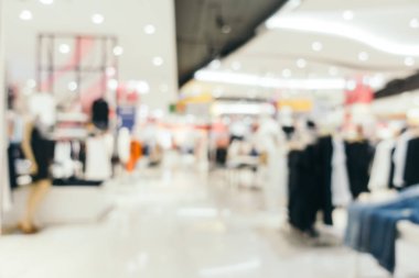 Arkaplan için mağaza içi soyut bulanıklık ve odaklanmış alışveriş merkezi