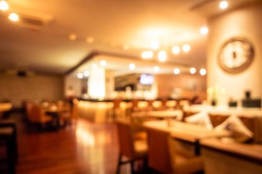 Soyut bulanıklık ve ufuk restoran ve kafe iç arka plan ve yüzey için