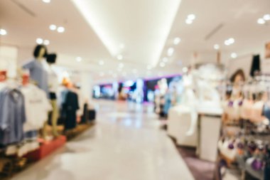 Arkaplan için mağaza içi soyut bulanıklık ve odaklanmış alışveriş merkezi