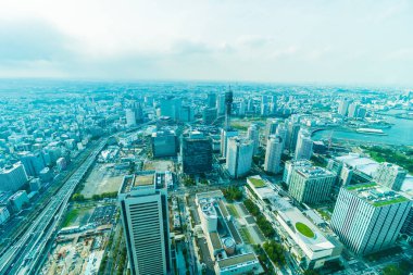 Güzel dış yapı ve Mimarlık Yokohama şehir manzarası Japonya