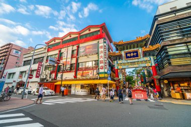 Yokohama Japonya 26 Temmuz 2018: China town bir popüler yerdir için zevk yokohama CITY Japonya Çin yemeği restoranda