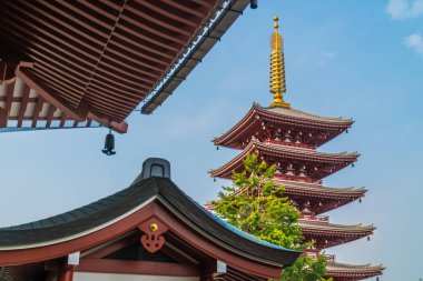 Güzel mimari Sensoji Tapınağı inşa ünlü ziyaret asakusa alan tokyo Japonya için yerdir