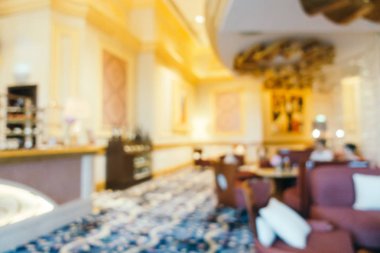 Soyut bulanıklık ve ufuk otel lobi lounge iç arka planı için