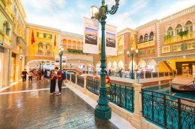 Macau, Çin - 8 Eylül 2018: Venedik m dönüm noktası olan