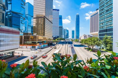 Hong kong, Çin - 15 Eylül, 2018: güzel mimari ofis hongkong City dış gökdelen Binası