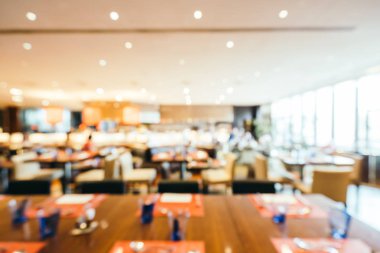 Soyut bulanıklık ve ufuk kahvaltı büfesi otel restoran ve kafe Cafe iç arka planı için