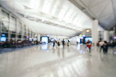 Soyut bulanıklık ve arka plan için Havaalanı terminal iç defocused