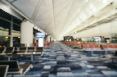 Soyut bulanıklık ve arka plan için Havaalanı terminal iç defocused