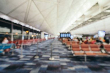 Soyut bulanıklık ve arka plan için Havaalanı terminal iç defocused