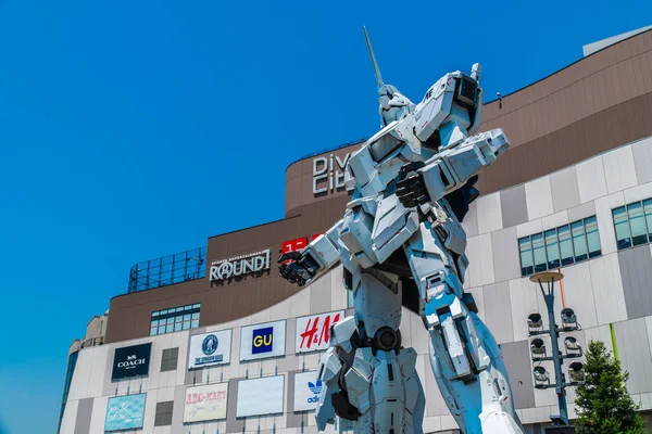 Tokyo Japonya Ağustos 2018 Güzel Dev Tek Boynuzlu Gundam Model — Stok fotoğraf