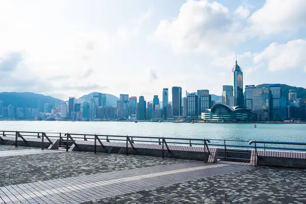 Bella Architettura Edificio Esterno Paesaggio Urbano Hong Kong Città Skyline — Foto Stock