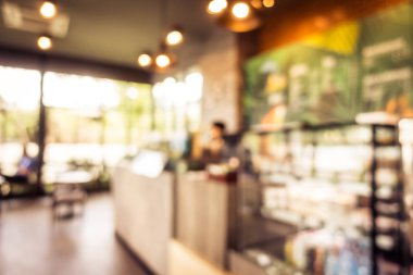 Bulanıklık kafe ve Restoran İç arka planı için