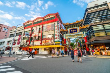 Yokohama Japonya 26 Temmuz 2018: China town bir popüler yerdir için zevk yokohama CITY Japonya Çin yemeği restoranda