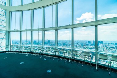Tokyo şehri manzaralı Roppongi Gözlem Kulesi