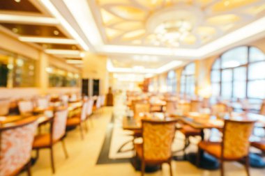 Soyut bulanıklık ve ufuk kahvaltı büfesi otel restoran ve kafe Cafe iç arka planı için