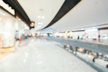 Arkaplan için mağaza içi soyut bulanıklık ve odaklanmış alışveriş merkezi