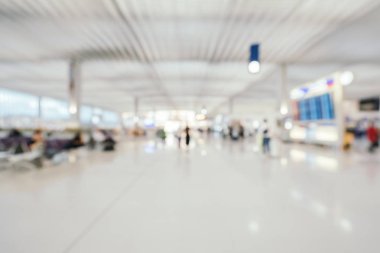 Soyut bulanıklık ve arka plan için Havaalanı terminal iç defocused