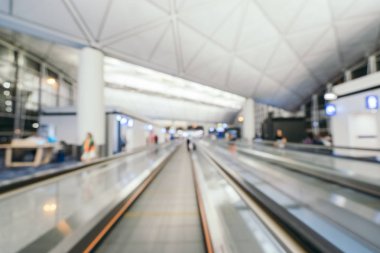 Soyut bulanıklık ve arka plan için Havaalanı terminal iç defocused