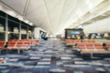 Soyut bulanıklık ve arka plan için Havaalanı terminal iç defocused
