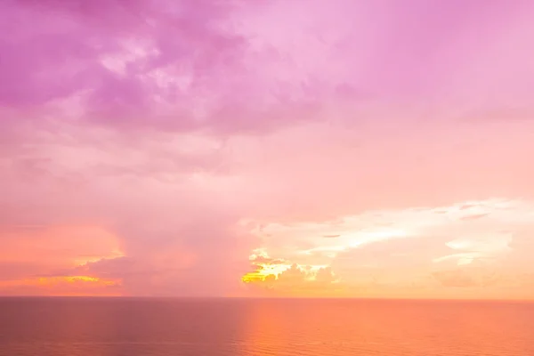 Beautiful tropical sea and ocean on cloud with sky at sunrise times