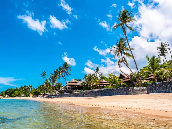 Beautiful Tropical Beach Sea Coconut Palm Tree Travel Vacation — Stock Photo, Image