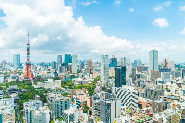 Edifício Bonito Arquitetura Cidade Tokyo Skyline Japão — Fotografia de Stock