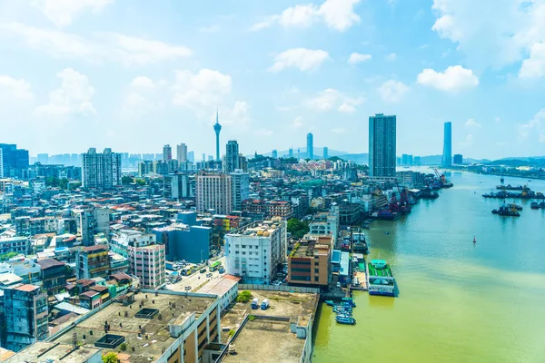 Bela Arquitetura Edifício Paisagem Urbana Horizonte Cidade Macau — Fotografia de Stock