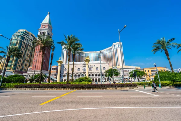 Hermoso Edificio Arquitectura Veneciano Otro Complejo Hotelero Casino Ciudad Macao —  Fotos de Stock
