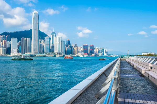 Bella Architettura Edificio Esterno Paesaggio Urbano Hong Kong Città Skyline — Foto Stock