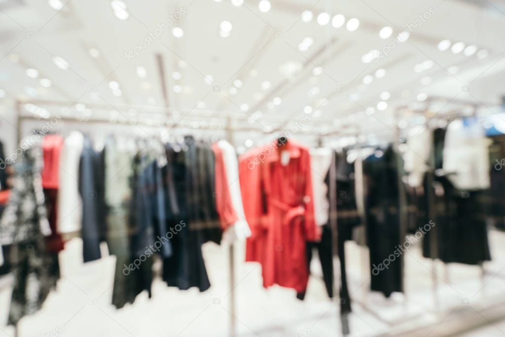 Abstract blur and defocused beautiful luxury shopping mall of department store for background