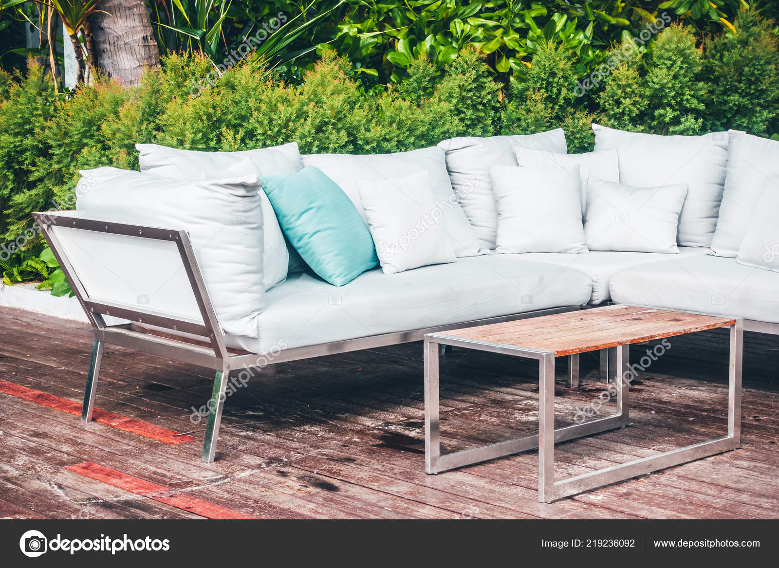 Comfortable Pillow Sofa Decoration Outdoor Patio Tropical Nature