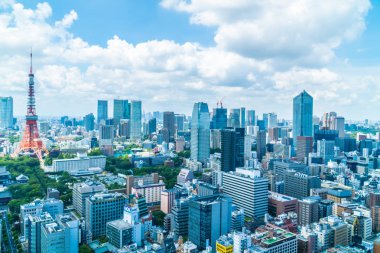 Tokyo şehir manzarası Japonya bina güzel mimari