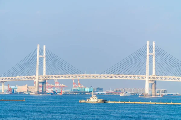 Vackra Exteriör Yokohama Bron Staden Runt Havet — Stockfoto