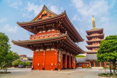 Güzel mimari Sensoji Tapınağı inşa ünlü ziyaret asakusa alan tokyo Japonya için yerdir