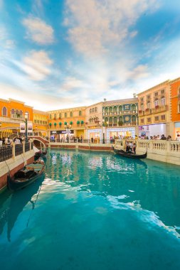 Macau, Çin - 8 Eylül 2018: Venedik m dönüm noktası olan