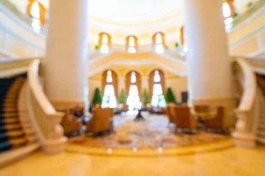 Soyut bulanıklık ve arka plan için otel lobisi.