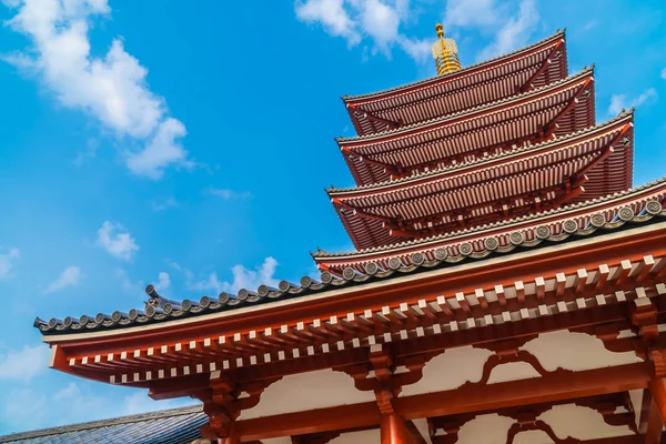 Güzel Mimari Sensoji Tapınağı Inşa Ünlü Ziyaret Asakusa Alan Tokyo — Stok fotoğraf