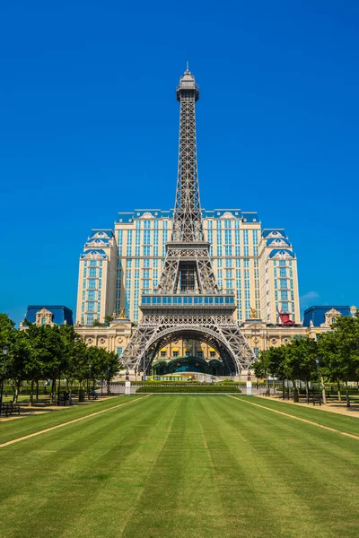 Hermoso Monumento Torre Eiffel Del Hotel Resort Parisino Ciudad Macao — Foto de Stock