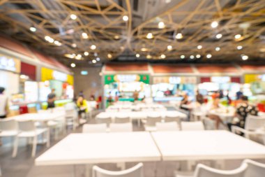 Soyut bulanıklık ve arka plan için departman mağaza alışveriş merkezi food court defocused