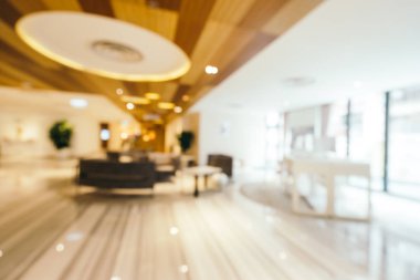 Soyut bulanıklık ve arka plan için otel lobisi.