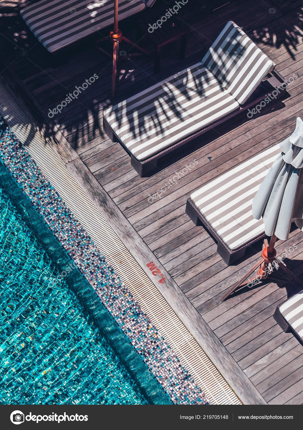 Umbrella Chair Luxury Outdoor Swimming Pool Hotel Resort