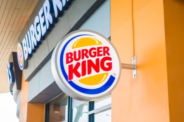 Nonthaburi, Tayland 20 Ocak 2018 Burger king's Tayland ve dünya çapında birçok mağaza fastfood Restoran