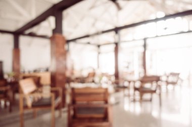 Soyut bulanıklık ve ufuk restoran ve kafe iç arka plan - Vintage filtre için