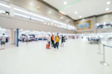 Soyut bulanıklık ve arka plan için Havaalanı terminal iç defocused