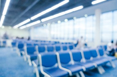 Soyut bulanıklık ve arka plan için Havaalanı terminal iç defocused