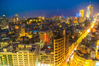 Bina Cityscape macau şehir manzarası geceleri güzel mimari