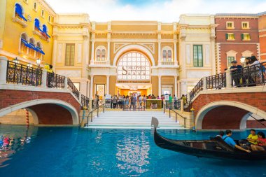 Macau, Çin - 8 Eylül 2018: Venedik m dönüm noktası olan