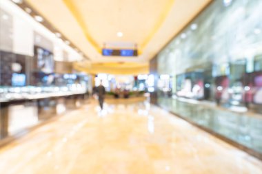 Arkaplan için mağaza içi soyut bulanıklık ve odaklanmış alışveriş merkezi
