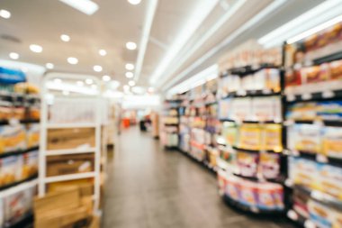 Soyut bulanıklık ve arka plan için alışveriş mağazası süpermarkette defocused